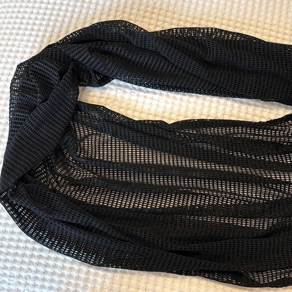 Elegant Black Mesh Scarf